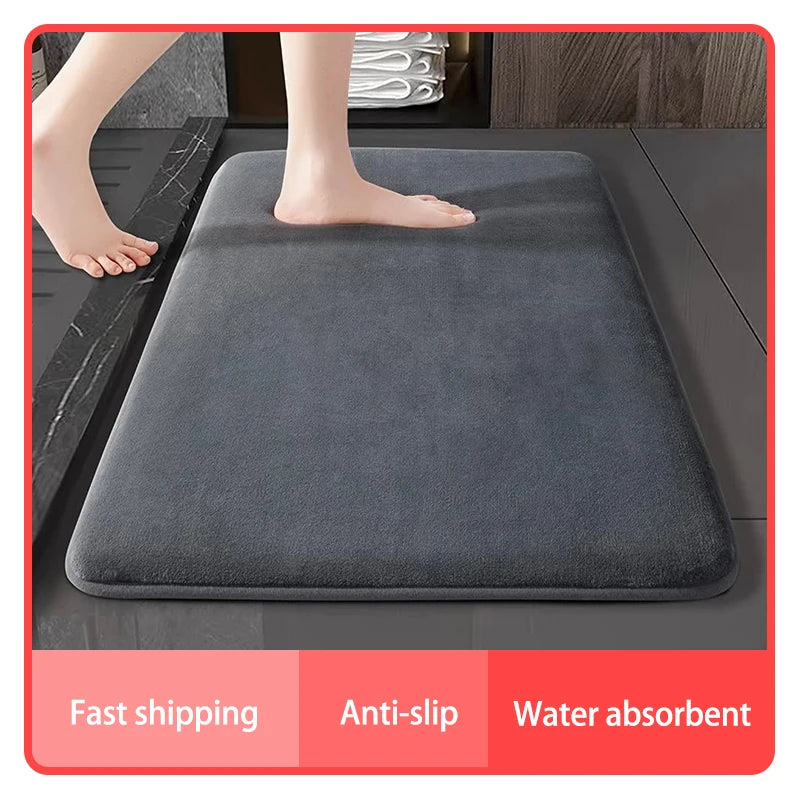 Anti-Slip Coral Velvet Bath Mat