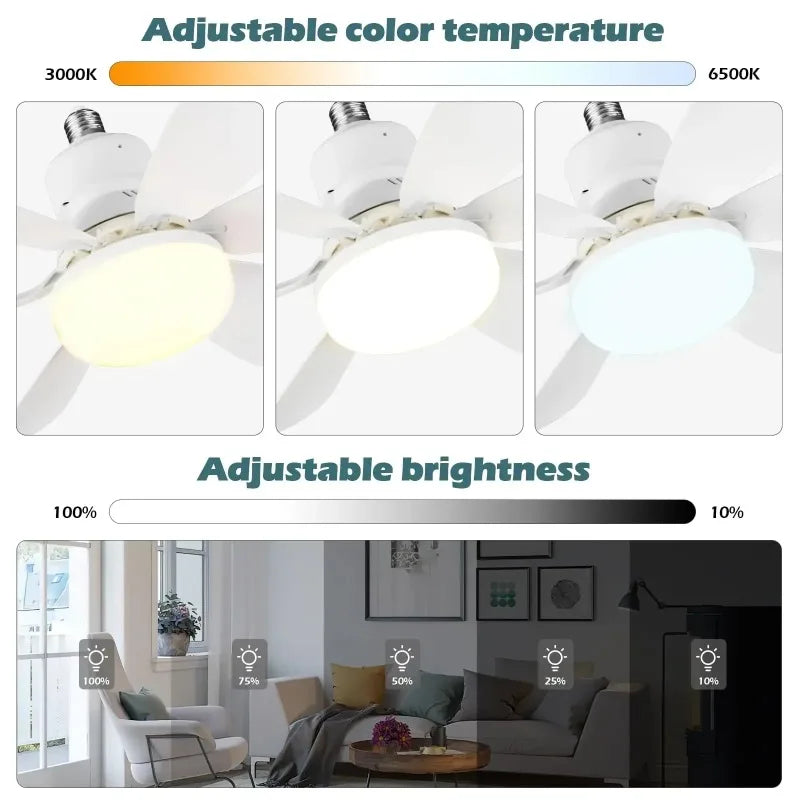 LED Ceiling Fan with Remote Control