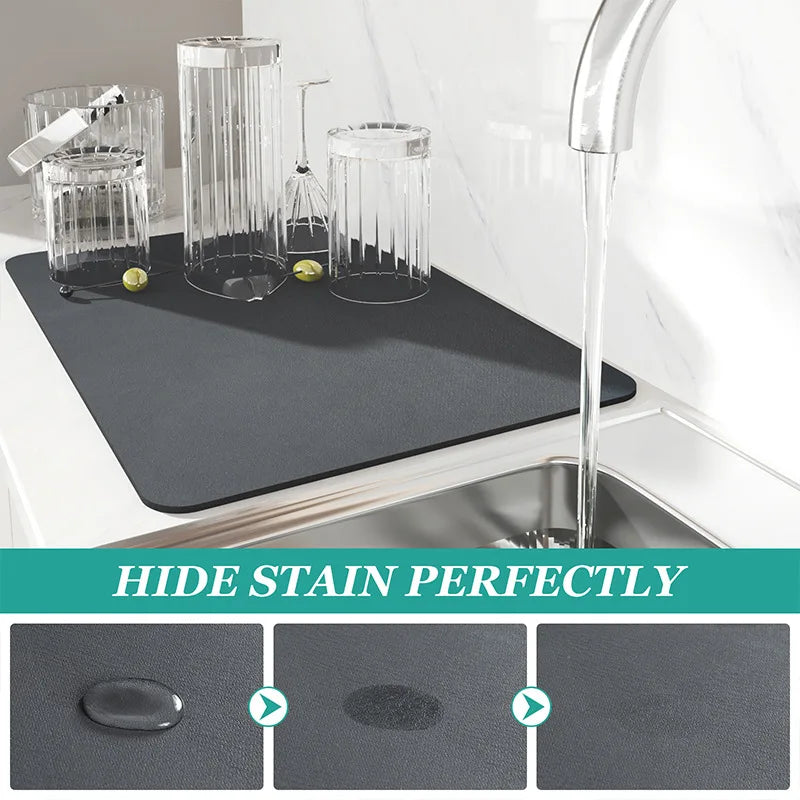 Quick-Dry Kitchen Dish Drying Mat