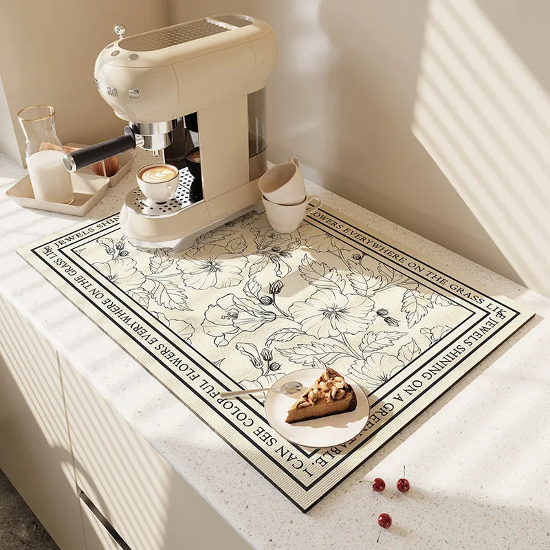 Quick-Dry Kitchen Dish Drying Mat