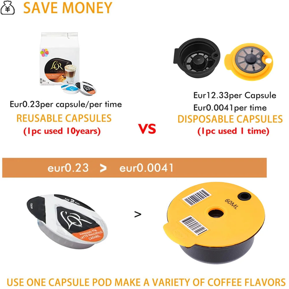Reusable Coffee Pods for Tassimo – Silicone Lid