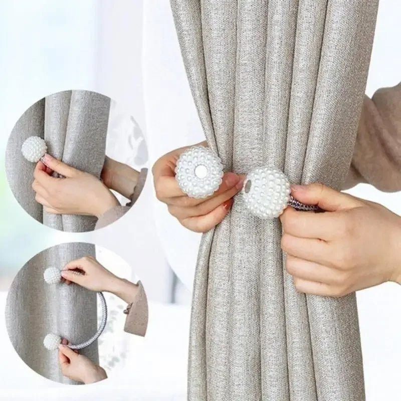 Magnetic Pearl Curtain Clips