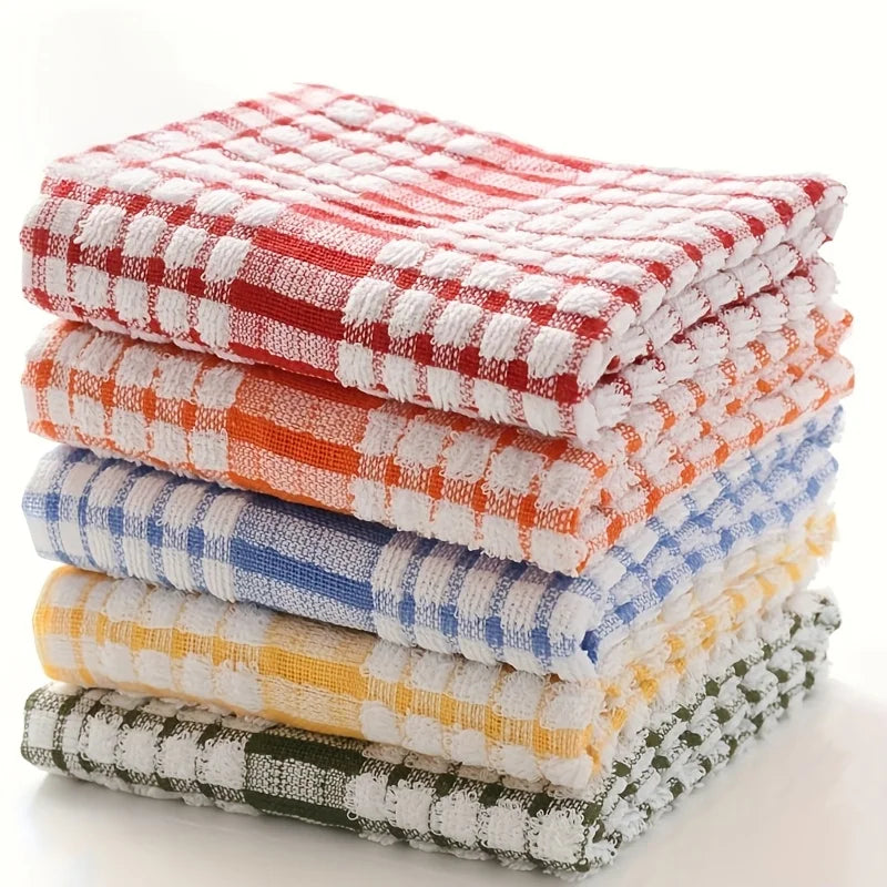 Absorbent Plaid Dish Towels