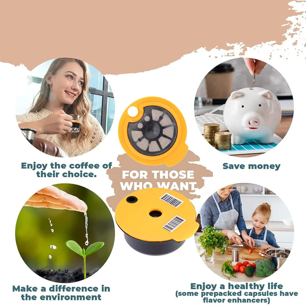 Reusable Coffee Pods for Tassimo – Silicone Lid