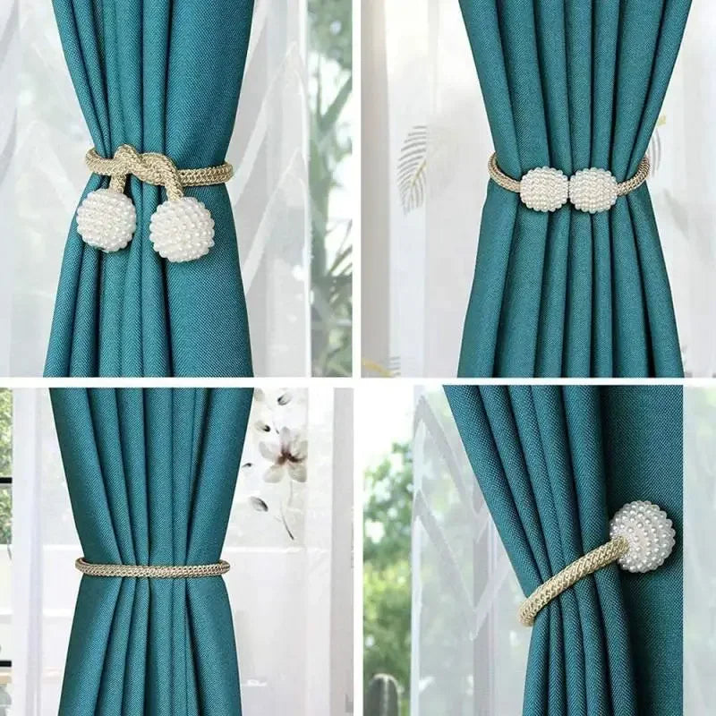 Magnetic Pearl Curtain Clips