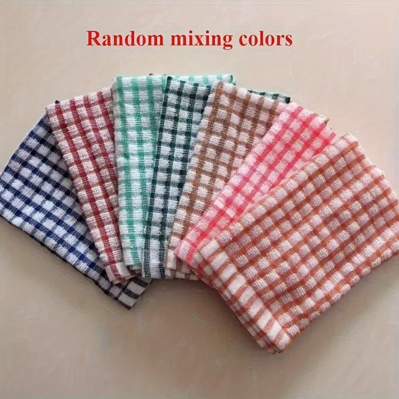 Absorbent Plaid Dish Towels