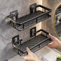 Wall-Mounted Shower Shelf & Towel Bar