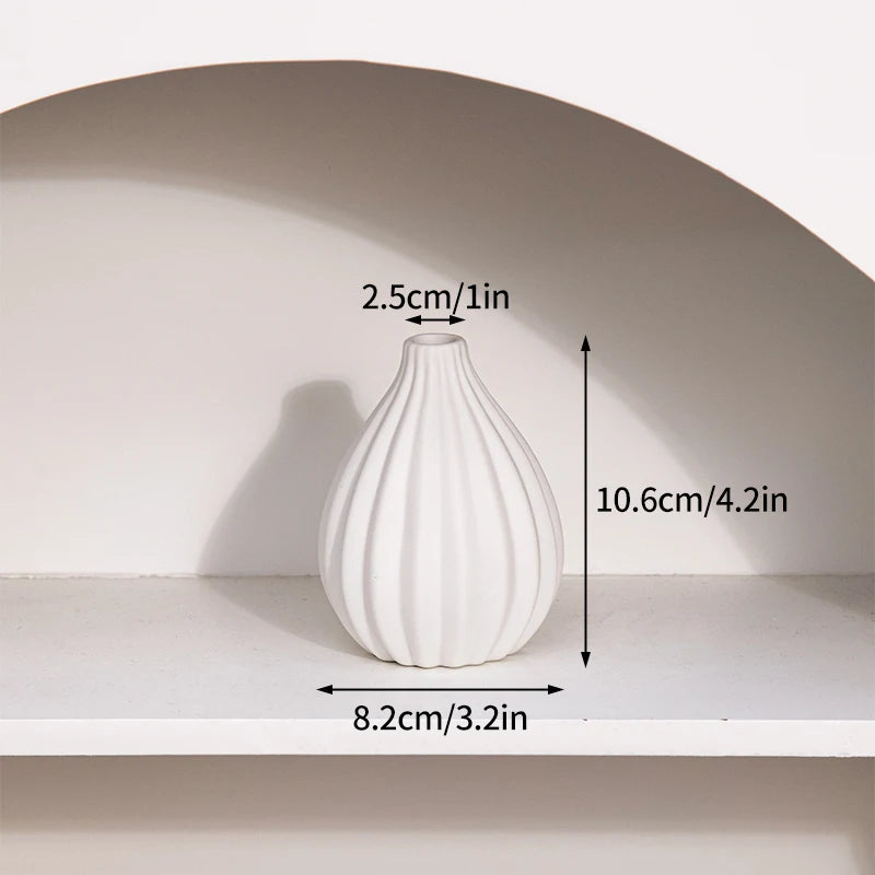 Nordic White Ceramic Vase