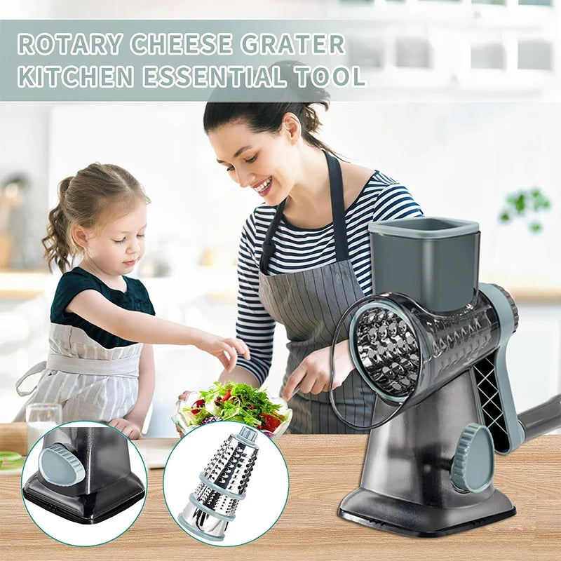 3-in-1 Rotary Cheese Grater