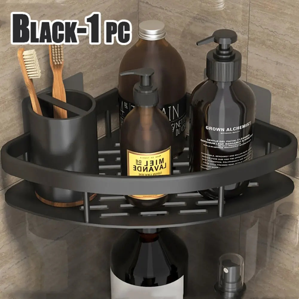 Wall-Mounted Shower Shelf & Towel Bar