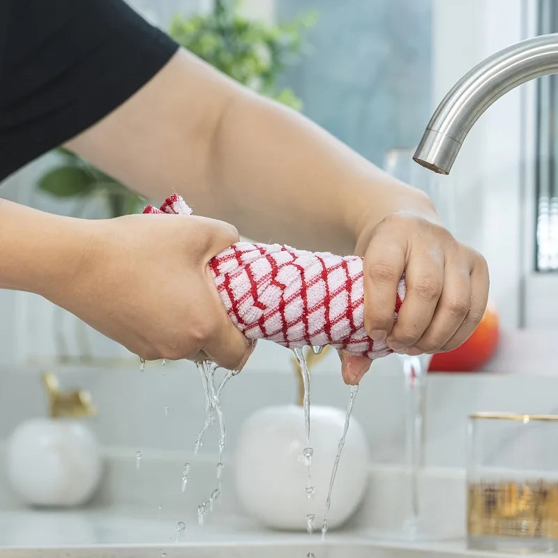 Absorbent Plaid Dish Towels
