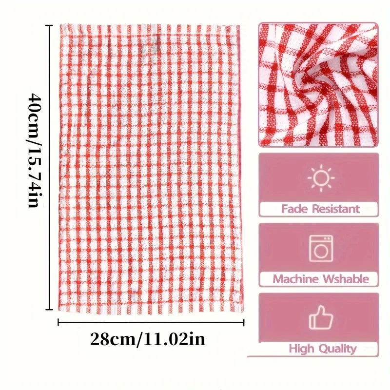 Absorbent Plaid Dish Towels