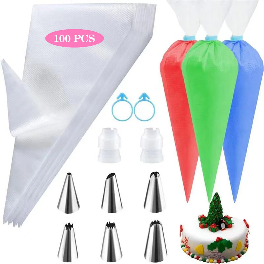 Silicone Piping Bags & Tips Set