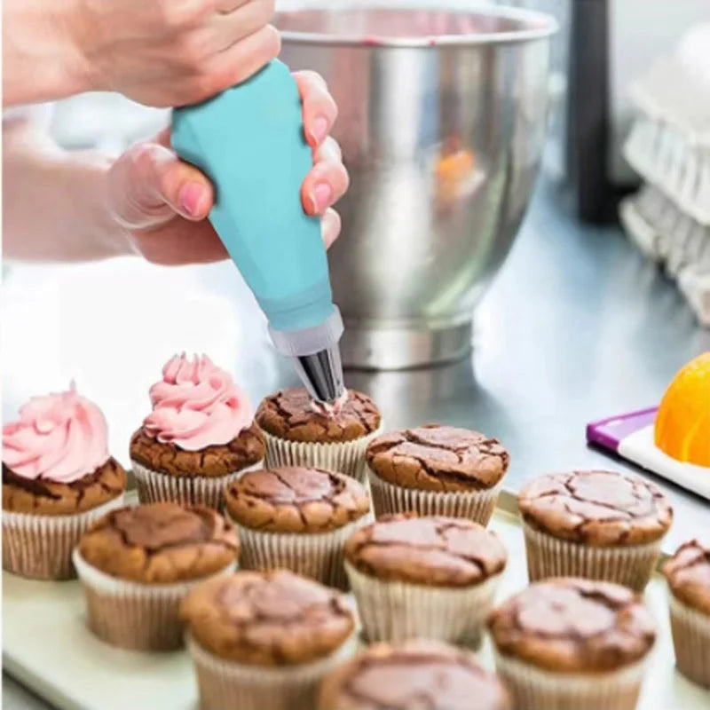Silicone Piping Bags & Tips Set