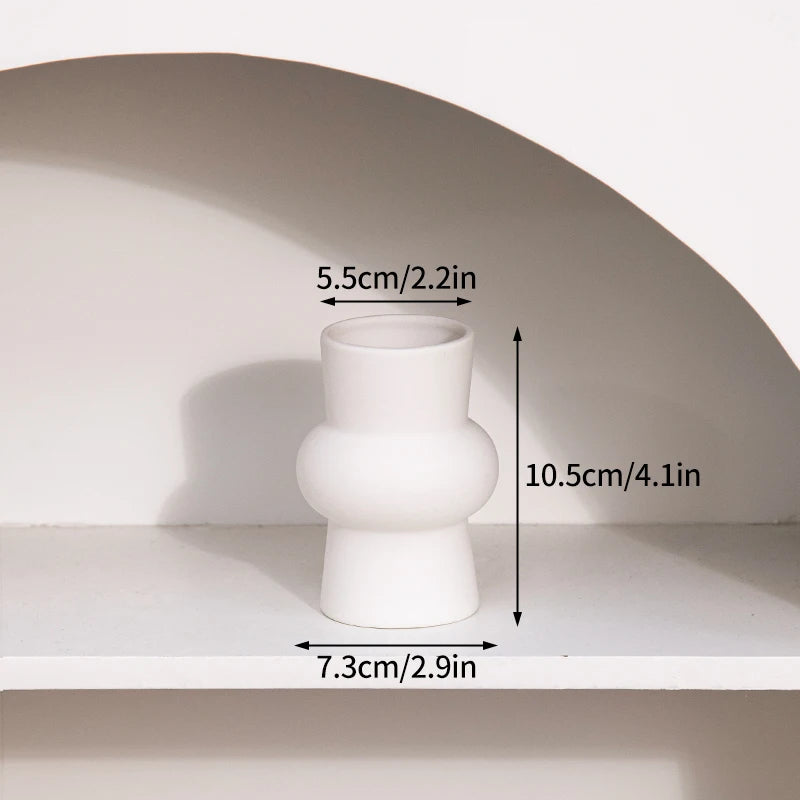 Nordic White Ceramic Vase