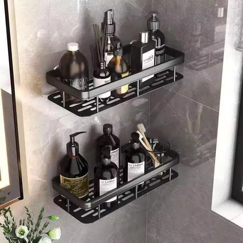 Wall-Mounted Shower Shelf & Towel Bar
