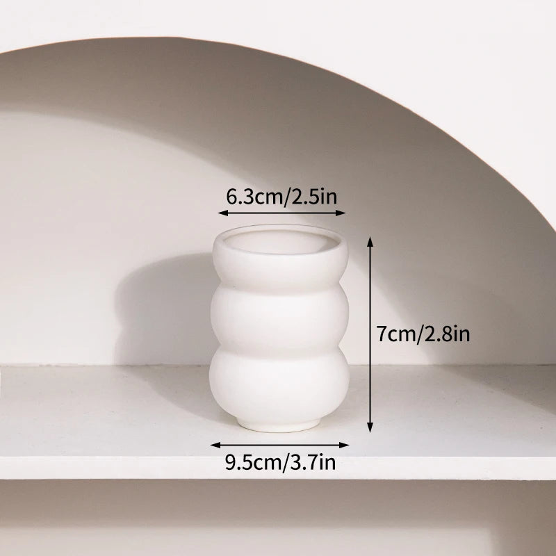 Nordic White Ceramic Vase