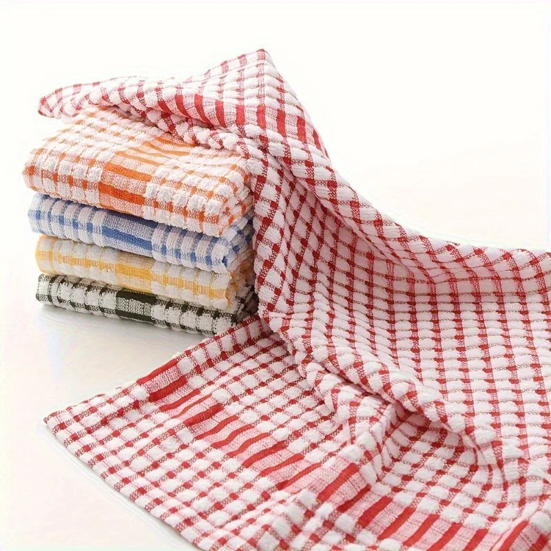 Absorbent Plaid Dish Towels