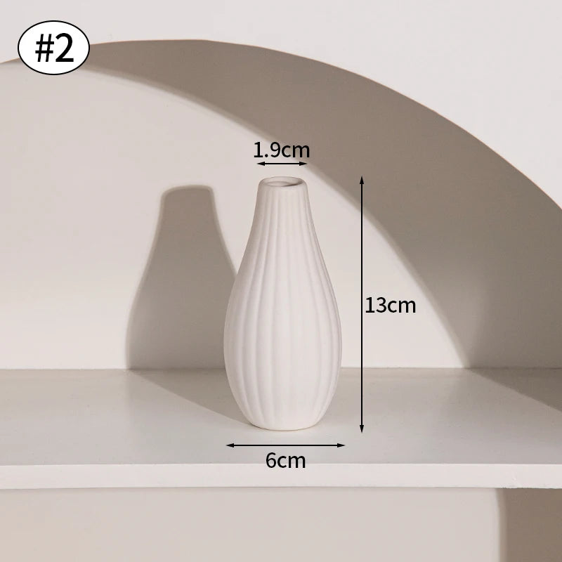 Nordic White Ceramic Vase