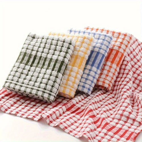 Absorbent Plaid Dish Towels
