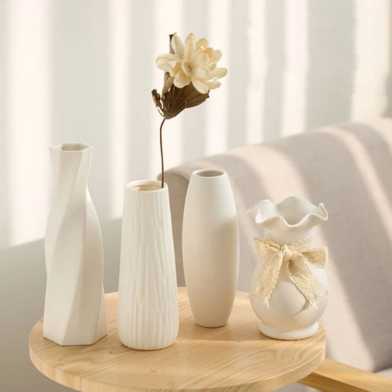 Nordic White Ceramic Vase