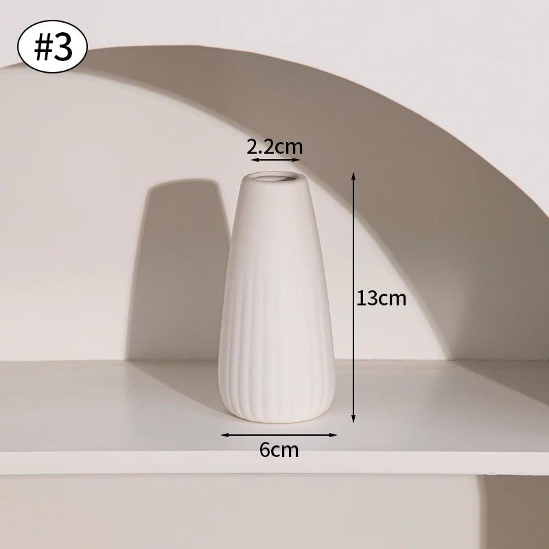 Nordic White Ceramic Vase