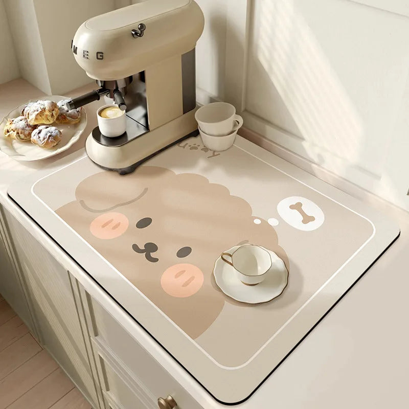 Quick-Dry Kitchen Dish Drying Mat