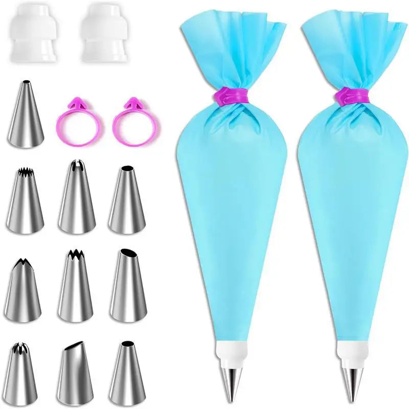 Silicone Piping Bags & Tips Set