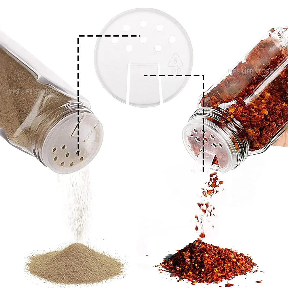 Glass Spice Jars with Bamboo Lids